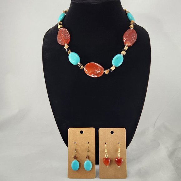 Jewelry - Orange Glass Necklace #40